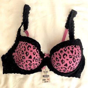 *NWT* Black & Pink Cheetah Victoria’s Secret Bra